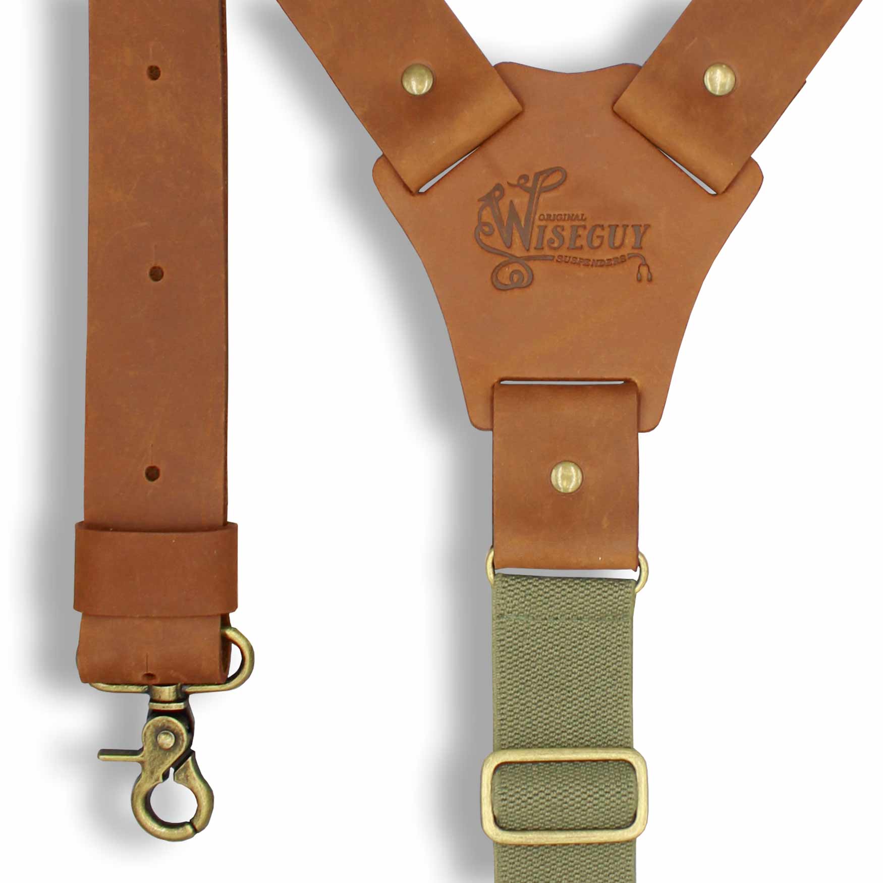 Crazy Horse Flex Camel Brown Wide Suspenders No. F2110